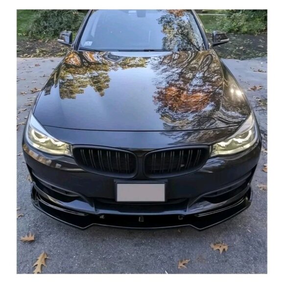 3 Piece Gloss Front Bumper Lip for BMW F34 GT 2017-2020 - Picture 2 of 5